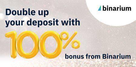 Binarium bonus na vašem prvom depozitu - 100% bonus