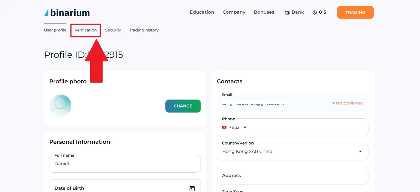 Binarium 계정 확인 프로세스 2026: KYC를 쉽게 완료하는 방법
